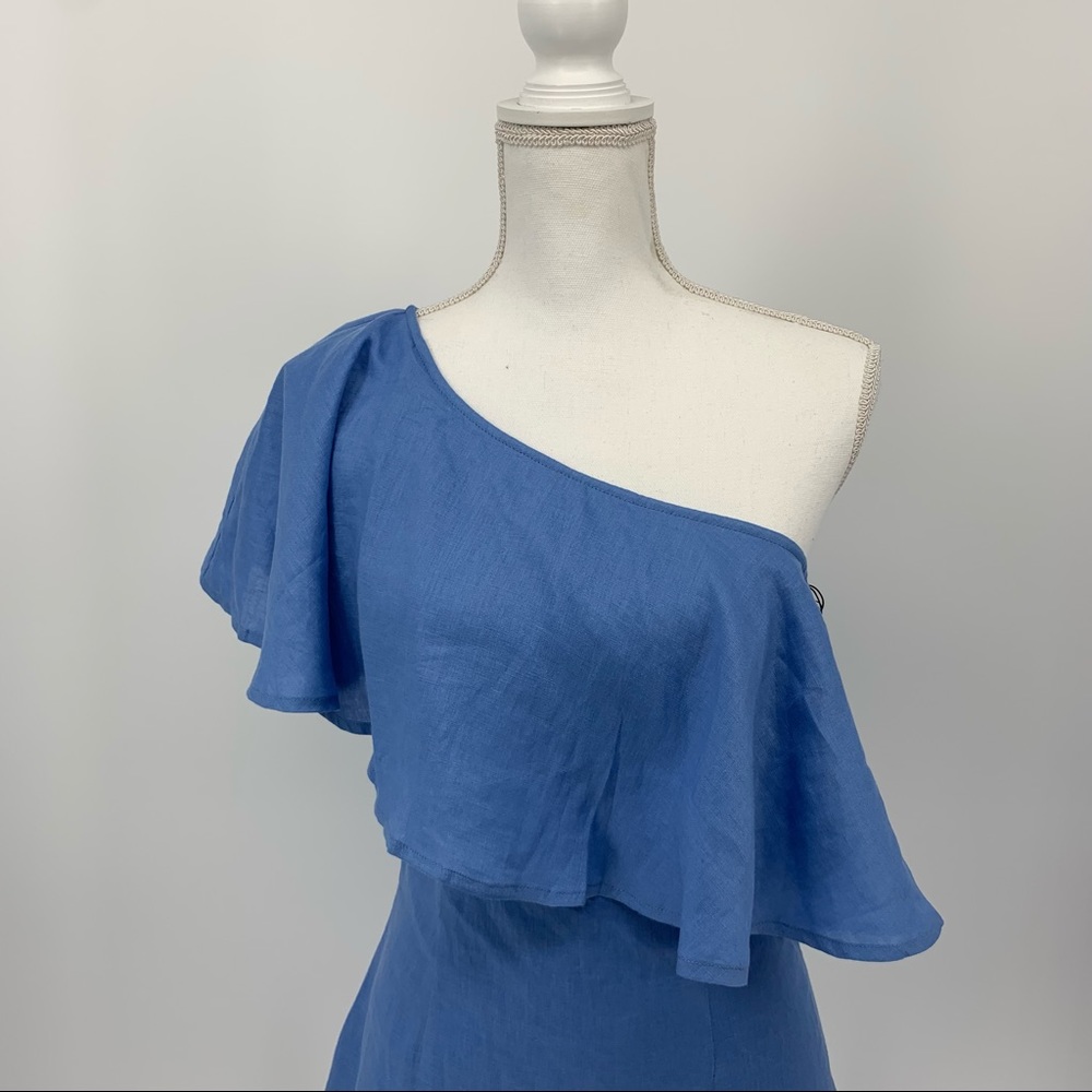 Anthropologie Capulet Chambray One-Shoulder Dress - Picture 3 of 16